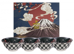 TDS, 4 Schalen Set, Mixed Bowls Samurai Kabuki , Ø 14,8 cm, Art.-Nr. 22043
