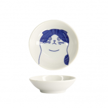 TDS, Soy Sauce Dish, Kawaii Cat Scottish, Ø 9 x 2.7 cm, Item No. 22072
