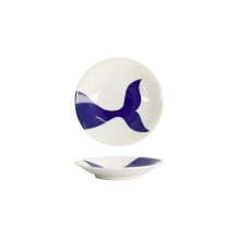 Plate Kawaii Whale Blue, White, Porcelain, &Oslash; 13.7 cm