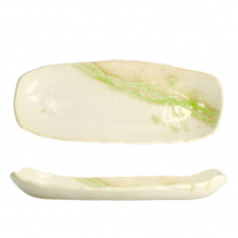 TDS, Oval Teller, Vidro Green/Beige, 37 x 15 x 4,3 cm - Art Nr. 22174