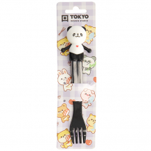 TDS, Children Fork, Panda, Black, 16.5 cm, Item No. 22192