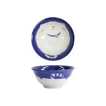 Tayo Bowl Kawaii Katze Neko Blue, Porcelain, 500 ml