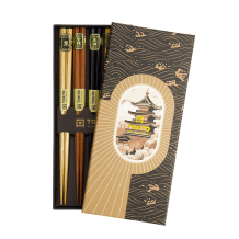 TDS, Chopstick Set 5 pair, Hexagon, Wood, Item No. 22236