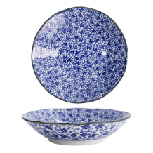 TDS, Pasta Plate, Hana Blue, Ø 21x5cm, Karakusa, Item No. 22260