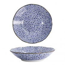 TDS, Pasta Plate, Hana Blue, Ø 21x5cm, Momiji Maple, Item No. 22263