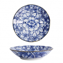 TDS, Pasta Plate, Hana Blue, Ø 21x5cm, Dami Botan, Item No. 22266