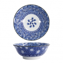 TDS, Ramen Bowl, Hana Blue, Mixed Bowls, Ø 20.8x8cm 1200ml, Tsuta Karakusa - Item No. 22267