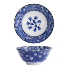 TDS, Schale, Hana Blue, Mixed Bowls, Ø 14,8x6,8cm 550ml, Tsuta Karakusa, Art Nr. 22269