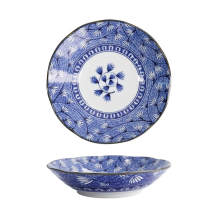 Pastateller Hana Blue Tsuta Karakusa, Porzellan, &Oslash; 21 cm