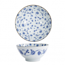 TDS, Bowl, Natsu Karakusa, Mixed Bowl, Ø 17.8 x 9.5 cm, Blue/White - Item No. 22316