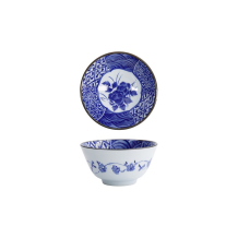 Rice Bowl Natsu Shozui Blue, White, Ceramic, &Oslash; 12 cm