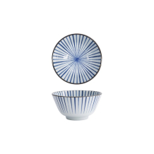 Rice Bowl Natsu Tokusa Blue, White, Porcelain, 350 ml