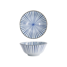 Tayo Bowl Natsu Tokusa Blue, White, Porcelain, 500 ml