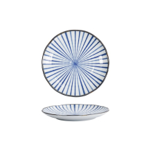 Plate Natsu Tokusa Blue, White, Porcelain, &Oslash; 16.5 cm