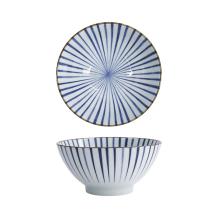 Rice Bowl Natsu Tokusa Mixed Bowl Blue, White, Porcelain, 1 l