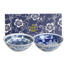 TDS, 2 Bowls Set, Mixed Bowls Bell Flower, Ø 19 cm, Item No. 22530