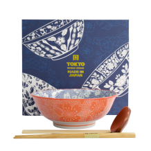 TDS, Ramenschale in Geschenkbox, Mixed Bowls Sakura, 3Stk, Ø 19,7x7cm (1000 ml), Art.-Nr. 22540