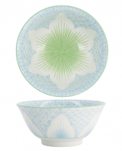 TDS, Bowl, Lily Flower Oriental HB, Mixed Bowls, Light Blue, Ø 14.8x6.8 cm 550ml - Item No: 8967