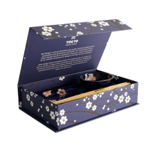 TDS, Sushi Set, Sakura Navy, 2 Stk mit Chopsticks, 22,5x12,7 & 8,6x3,6cm, Art.-Nr. 22582