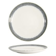 Platzteller Monte Negro Wei&szlig;/Anthrazit, Steinzeug, &Oslash; 30 cm, H&ouml;he 2,5 cm