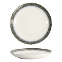 Dessertteller Monte Negro Wei&szlig;/Anthrazit, Steinzeug, &Oslash; 21 cm, H&ouml;he 2,5 cm