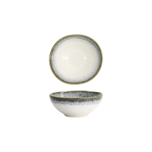 Schale Monte Negro Wei&szlig;/Blau-Grau, Steinzeug, &Oslash; 11 cm, H&ouml;he 4,5 cm, 160 ml