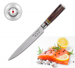 Sashimi Messer mit 3 Acrylringen (Filetiermesser), Kitchenware, 32 cm mit schöner Magnetic-Box, Artikelnr.: 3085