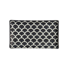 TDS, Sushi Plate, Onyx Noir Mermaid Design, 22x13x2cm, Item No. 33167