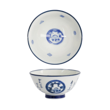 TDS, Rice Bowl, Kawaii, Daruma, Blue/White, Ø 11.5x6cm 300ml, Item No. 33209