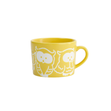 TDS, Mug, Kawaii Owl, Yellow, Ø 8 x 6 cm - Item No. 33392
