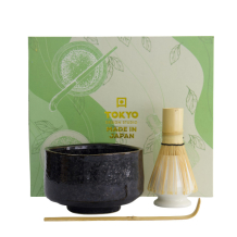 TDS, Matcha Schale Geschenkset, 4-tlg., 12x7,5cm, Akeyo Black, Art.-Nr. 33411