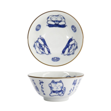 TDS, Tayo Bowl, Kawaii Cat Neko, Blue, Ø 14.9x6.7cm 500ml, Item No. 33484