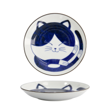 TDS, Round Plate, Kawaii Cat Neko, Ø 16.7x2.8cm, Item No. 33494