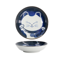 TDS, Runder-Saucenschale, Kawaii Cat Neko, Ø 10,2x2,5cm- Art Nr. 33502
