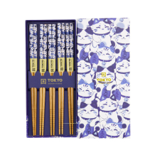 Blue Lotus Chopstick Set 5 pair at Tokyo Design Studio (picture 2 of 4)