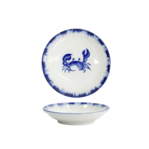 TDS, Sauce Bowl, Crab, Blue/White, Ø 9x2cm - Item No. 33558