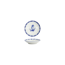 Sauce Bowl Squid Blue, White, Porcelain, &Oslash; 9 cm