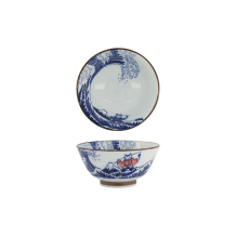 Tayo Bowl Kawaii Wave Cat Blue, Red, Porcelain, &Oslash; 13 cm