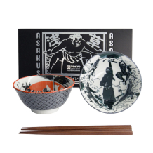 TDS, Tayo Schale Geschenkset mit Essstäbchen, 2 Stk, Asakusa, Ø 14,8x7cm 550ml, Art.-Nr. 33604