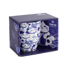 TDS, Tasse, Kawaii Blau Maneko Tasse im Geschenkbox, Ø 8,5x10,2cm 340ml, Art Nr. 33612