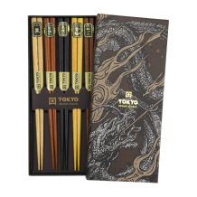 TDS, Essstäbchen Geschenkset 5 Paar, Gold/Silver Dragon, Art.-Nr. 33632