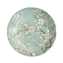 TDS, Plate, Fujisakura, Green Ø 22x4 cm, Item No. 33709