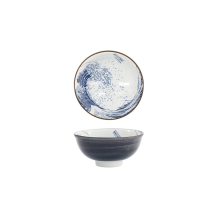 Reisschale Hokusai Wei&szlig;/Blau, Porzellan, 300 ml