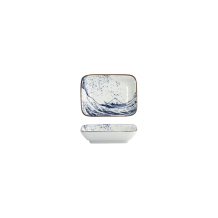 Sauce Bowl Hokusai Choku White, Blue, Porcelain, 9.6 cm