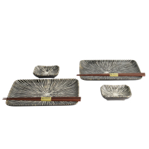 TDS, Sushi Set, Brown Tokusa, Giftset with Chopsticks, 6 pcs, Item No. 33847