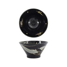 Rice Bowl Kawaii Black Whale, Porcelain, &Oslash; 16 cm