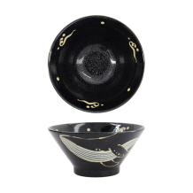 Rice Bowl Kawaii Black Whale, Porcelain, 1.25 L