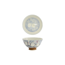 Rice Bowl Kawaii Bird Grey, Porcelain, 300 ml