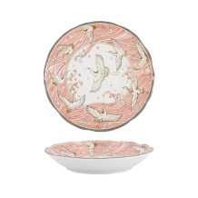TDS, Plate, Crane, Pink, Ø 22x4cm, Item No. 617355