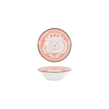 Sauce Bowl Kawaii Lucky Cat Neko Seikaiha-Neko Red, Porcelain, &Oslash; 11.5 cm